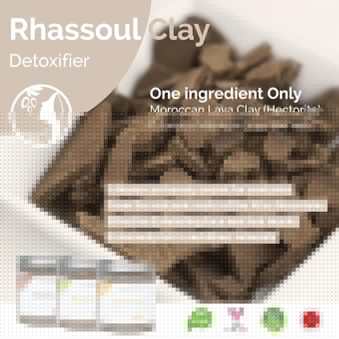 Fatima's Garden Rhassoul Clay - Natural Detox Clay for Skin & Hair, 250g