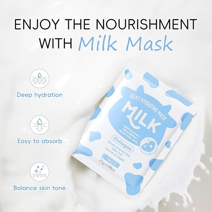 Face Mask, Korean Face Mask, Collagen Mask, Facial Mask for Glass Skin Hydrating, Moisturizing and Firming 25ml/30ml 15pcs