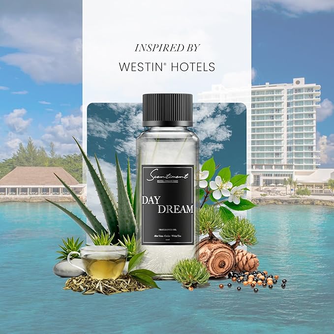 Day Dream Hotel Diffuser Oil | Inspired by Westin® Hotels' Lobby Scent | Aromatherapy Home Fragrance| Luxurious Scent with Notes of Aloe Vera, Cedar, White Tea (500 mL)