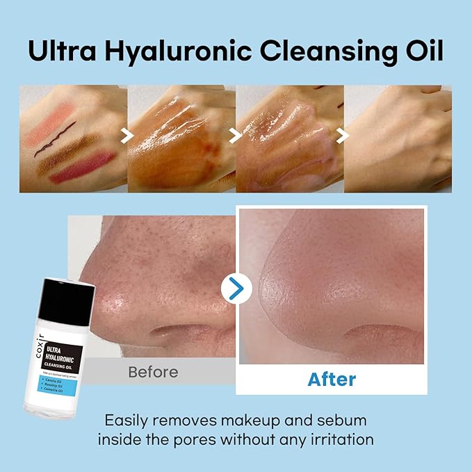 coxir Ultra HYALURONIC Starter KIT/Cleansing Oil+Toner+ampoule+Cream tralvel kit/[2.68 fl.oz (Pack of 1)] / Korean Skin Care