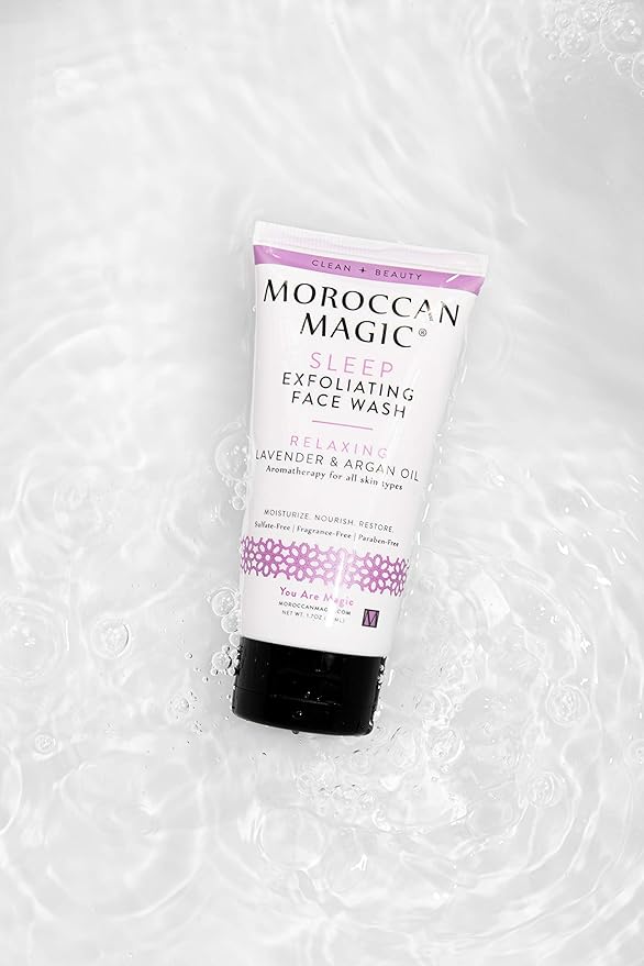 Moroccan Magic Sleep Exfoliating Face Wash | Clean Beauty | Sweet Lavender | Vegan | Cruelty-Free