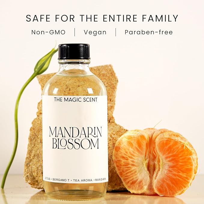 Mandarin Blossom Oils for Diffuser - HVAC, Cold-Air, & Ultrasonic Diffuser Oil, HVAC scents Inspired by St. Regis Hotel, Maldives - Essential Oils for Aromatherapy - 8.5 fl oz, 250 mL