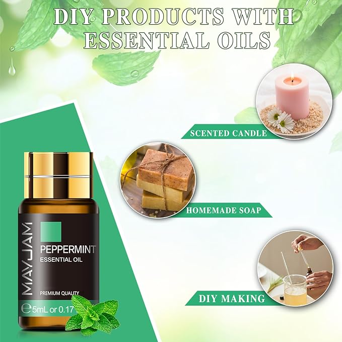 Essential Oil Set, 35PCS Premium Essential Oils Kit, 5ML Essential Oils Fragrance Oil Scent for DIY Candle and Soap Making