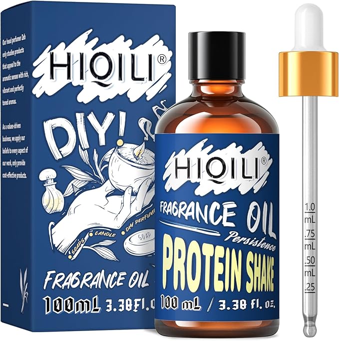 HIQILI Protein Shake Essential Oil 100ml - Fresh Fragrance Oil for Diffuser for Home, Long Lasting Scented Oil for Aromatherapy, DIY Candle, Soap Making, Scented Body Products 3.38 Fl Oz