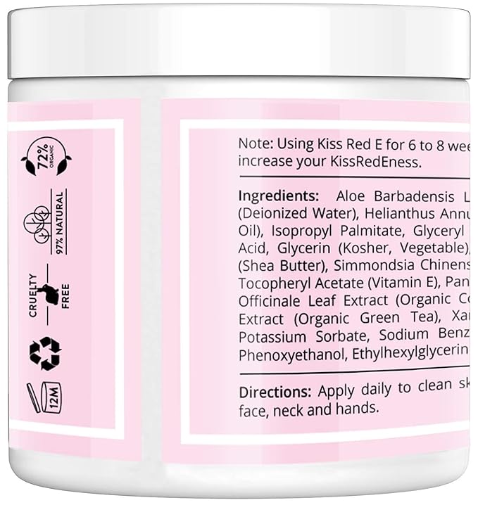 KissRedE Anti Aging Face Cream. Best Anti Wrinkle Cream Moisturizer For Face, Hands, Neck. Reduce Wrinkles, Fine Lines, Crows Feet, Puffy Eyes.