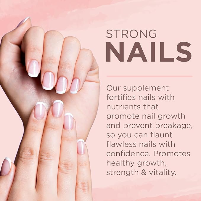 Hair Skin and Nails Vitamins – 5000mcg Biotin with Vitamin C, E, Collagen, Hyaluronic Acid, Argan & Coconut Oil – Luscious Hair Growth & Radiant Skin Supplement for Women – 60 Softgels