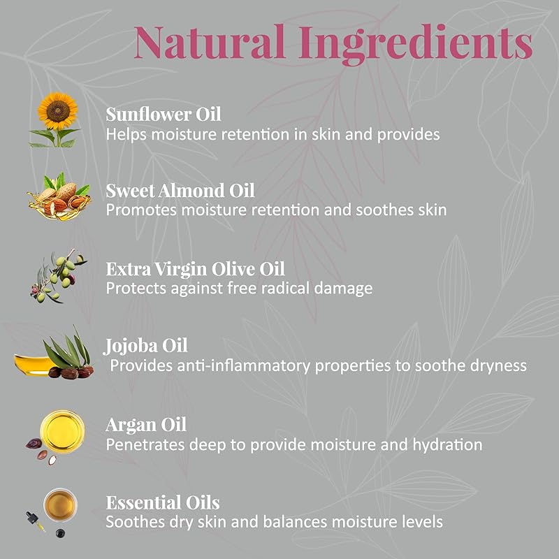 J&L Naturals | Face & Body Oil for Oily, Sensitive, Dry, Combination, Mature, & Dull Skin Types | With Jojoba Oil, Grapeseed Oil, Sunflower Oil, & More (1 Fl Oz (Pack of 1), Hydrate (dry))