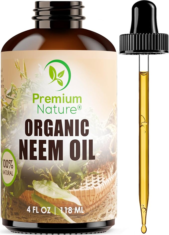 Organic Neem Oil for Skin Neem Oil for Hair Need Oil 100% Pure Cold Pressed Neem Oil for Essential Oil Mixing Neem Oil for Plants Neem Cake Massage Oil Neem Oil Spray for Indoor Plants 4oz