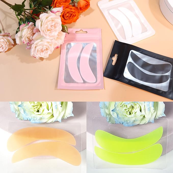 Libeauty Reusable Lash Extension eye pads 3 pairs Eyelash Lift/T-int Under Eye Gel Silicone Pads Patches Kit Soft and Skin-Friendly