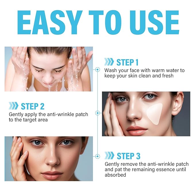 Green Hills Forehead and Between the Eyes Wrinkle Patches, Effective Anti Wrinkle Patches to Smooth & Soften Forehead Wrinkles & Smile Lines, For Overnight Use, 90 Patches