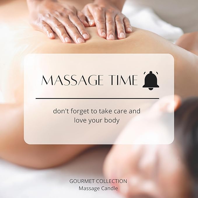 GOURMET COLLECTION Massage Candle for Couples - Moisturizing & Hydrating Skin Care Body Massage Oils Candle - Natural & Vegan (6.76oz), 576014