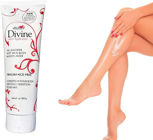 Divine Skin Hydrator in Shower Body moisturizer unscented Fragrant Free Helps Dry Itchy Irritated Skin 8.5 oz