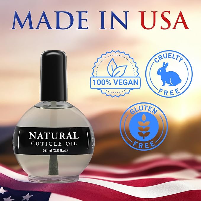 Moisturizing Cuticle & Nail Care Oil 2.3 Fl Oz Unscented - Infused with Jojoba Oil, Aloe, Vitamin E – Nail & Cuticle Hydration, Repair, Moisturizer, Strengthener, Growth