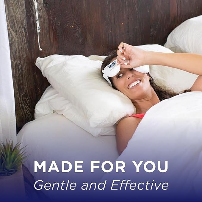 Heated Eye Mask - Soothing Warm & Cold Compress for Temporary Relief of Irritated Eyes, Dryness, Crusty Eyelids, Eyelid Bumps - Reusable, White, Silica Bead, Therapy Mask