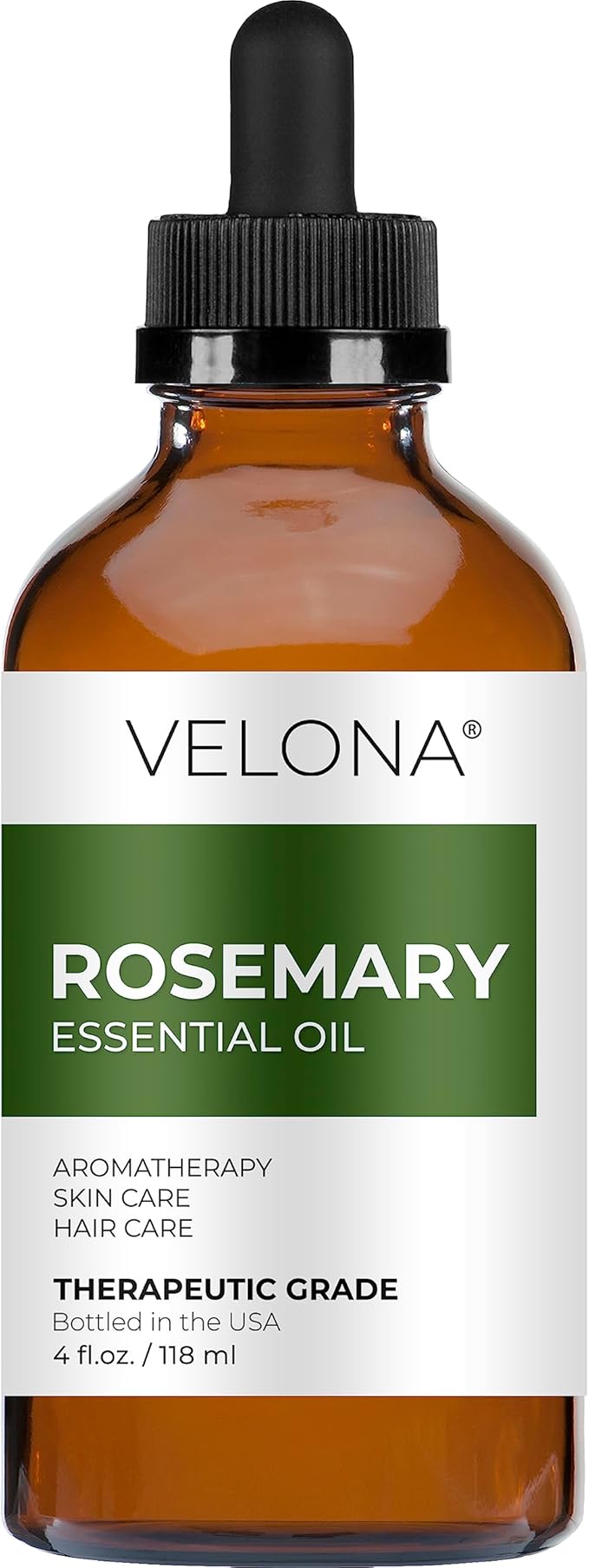 velona Rosemary Essential Oil - 4 Fl Oz | Hair growth | Therapeutic Grade 100% Pure and Natural | for Aromatherapy Diffuser, Massage, Skincare, Haircare, Soapmaking