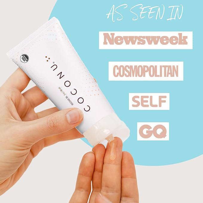 Coconu Oil Based Massage Oils for Date | Organic Coconut Body Oil | Natural & Clean Ingredients, Body Oils for Men, Women, Couples & Personal Use | 3 Oz