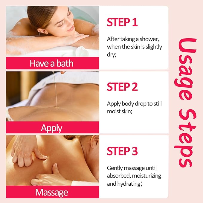 Strawberry Body Oil - Body Oils for Women - Sweet Scented Body Oil After Shower - Hydrating, Firming, Nourishing Body Moisturizer for All Skin Types - Organic Essential Oils for Skin