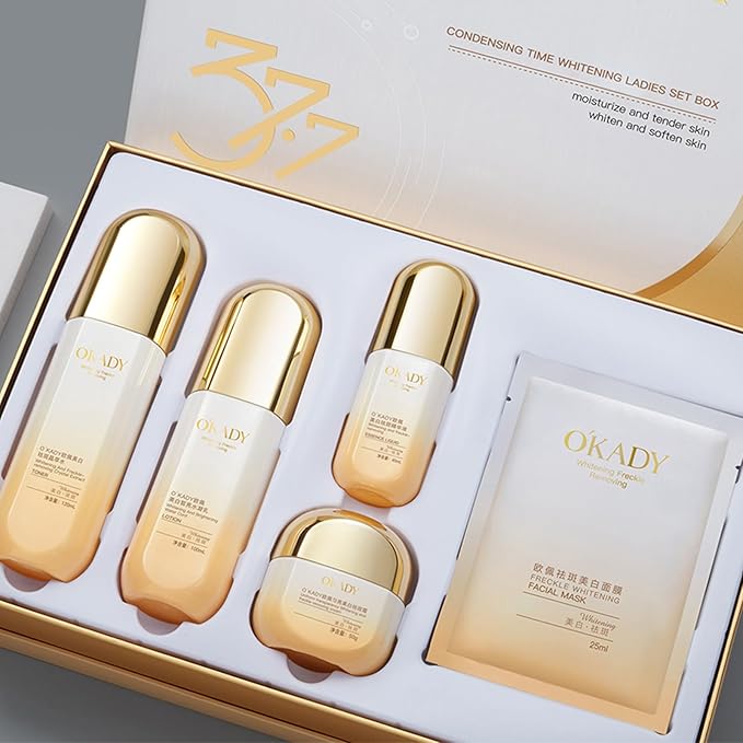 Skin Care Set, Facial Skin Care Set with NIACINAMIDE, Anti-Wrinkle, Hydrating, Soothing, Valentine's Day and Holiday Set Valentine's Day Gift