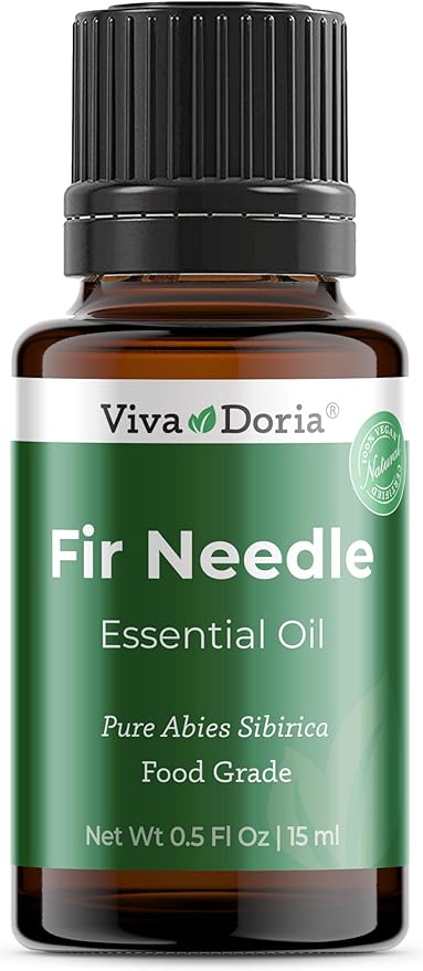 Viva Doria Fir Needle Essential Oil, 100% Pure, Natural Essential Oil, Undiluted, for Aromatherapy | Food Grade, 15 mL (0.5 Fluid Ounce)