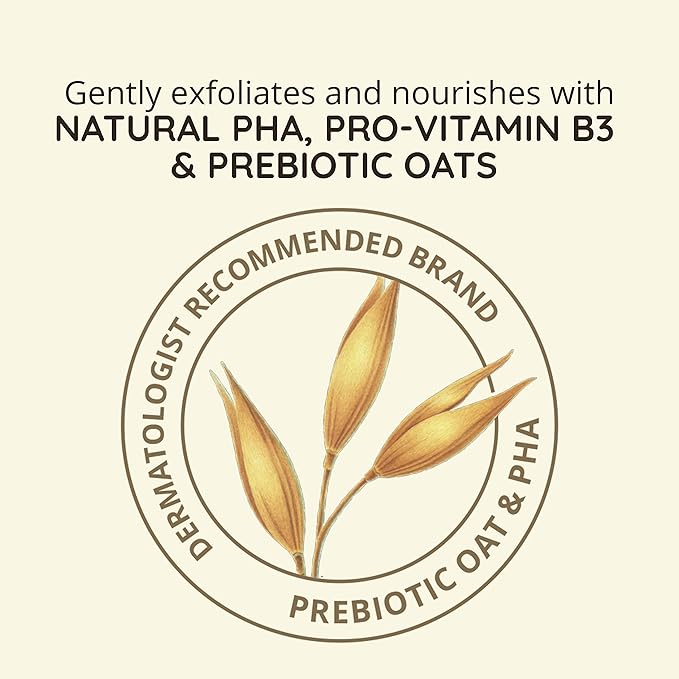 Aveeno Tone + Texture Renewing Night Cream With Prebiotic Oat, Gentle Cream Exfoliates & Moisturizes Sensitive Skin, Instantly Softens & Smooths & Intensely Nourishes, Fragrance-Free, 8 Oz