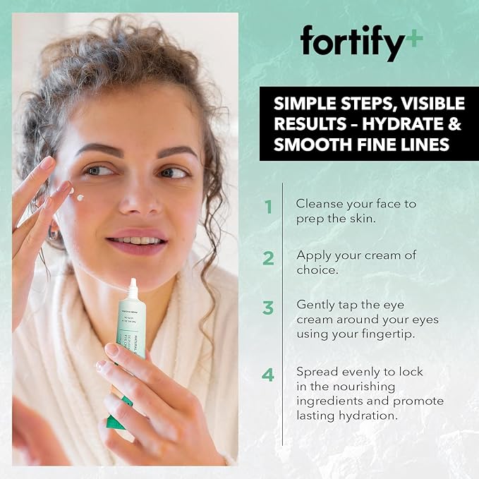 Fortify 9-in-1 Natural Skincare Eye Cream – 2 Pack Anti-Aging Under Eye Cream for Dark Circles, Puffiness & Bags Under Eyes – 30ML