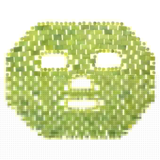 Jade Facial Mask, Jade Sleep Natural Stone Green Facial Cooling Mask, Beauty Skincare Massage Tools for Alleviate Puffiness Face Massage Puffy Eyes Dark Circles