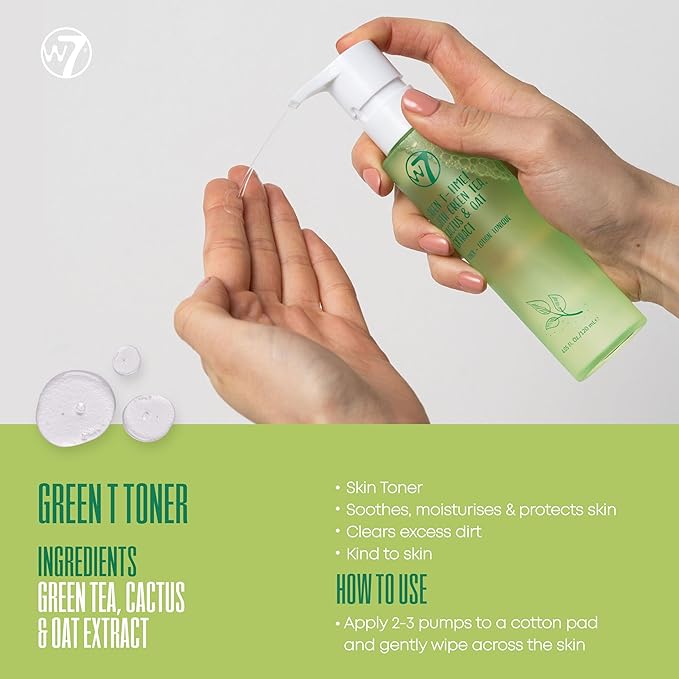 W7 Self Care Skincare Set | Face Cleanser, Toner, Serum, Moisturizer & Lip Mask | Complete Daily Face Routine | Full Size, Long Lasting Products to Use at Home