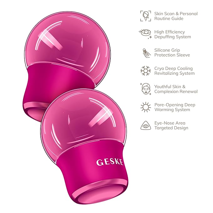SmartAppGuided™ Cool & Warm Face & Body Massager | 7 in 1 | Multifunctional Massager | Face & Body | Battery-free Cooling & Warming | Firms, Relaxes & De-Puffs Skin | Globular Design