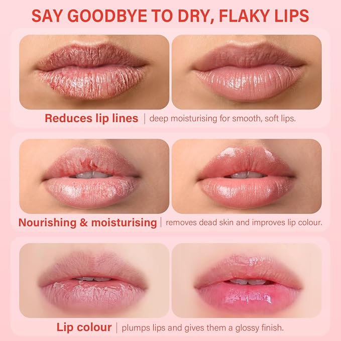 Lip Sleeping Mask Set, Overnight Lip Balm Treatment with Vitamin C and Hyaluronic Acid for Dry, Flaky Lips Nourishes, Moisturizes and Hydrates, Lip Mask Lip Care, Lip Butter Gift for Women