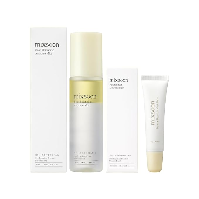 mixoon Flight SkinCare Routine Set - Bean Ampoule Mist 100ml + Bean Lip Mask Balm 11g