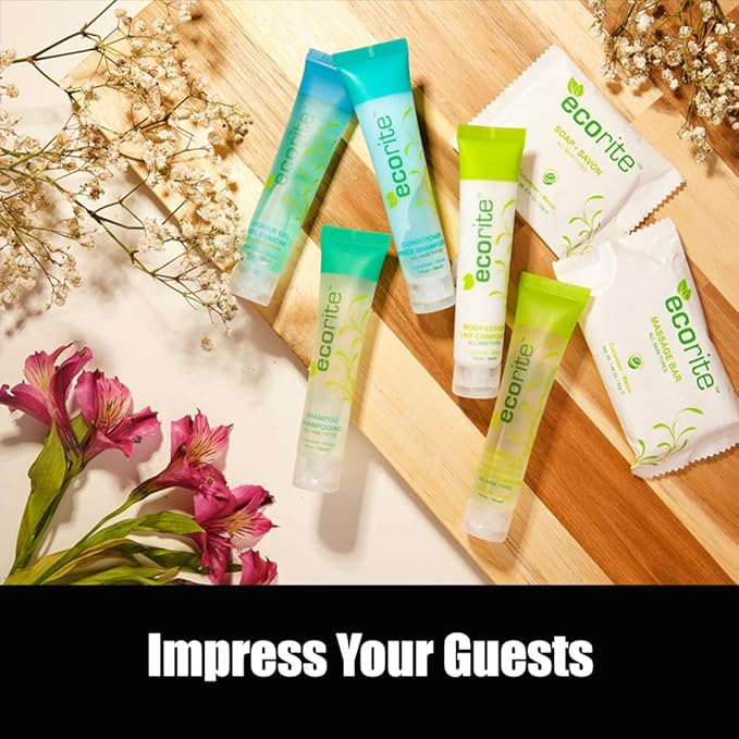 Hand and Body Lotion with Cucumber-Melon Fragrance, Travel Size Hotel Amenities Biodegradable/Recyclable Tube, 1 fl oz/30 ml, Pack of 288