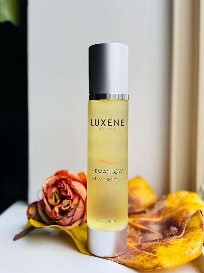 Luxene Beauty Firmaglow Radiant Body Oil - Natural Dry Skin Moisturizer, Body Oil with Green Tea, Hydrating Skin Care for Unisex - Body Care