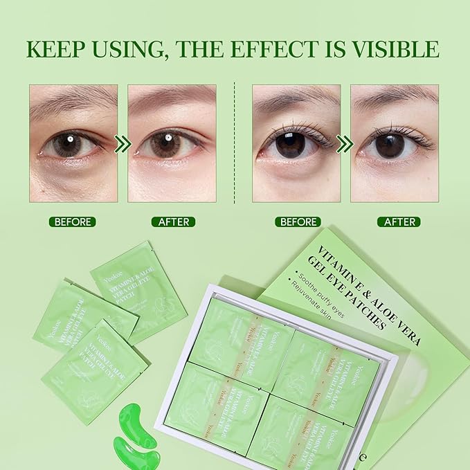 Under Eye Patches for Dark Circles,Puffy Eyes,20 Pairs Face Masks SkinCare With Vitamin E and Aloe Vera Gel for Rejuvenate
