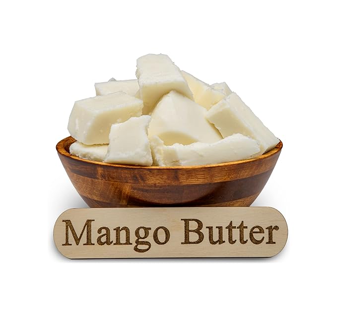 Raw Mango Butter 4 oz 100% Pure Natural Cold Pressed. Skin Body and Hair Moisturizer, DIY Creams, Balms, Lotions, Soaps.