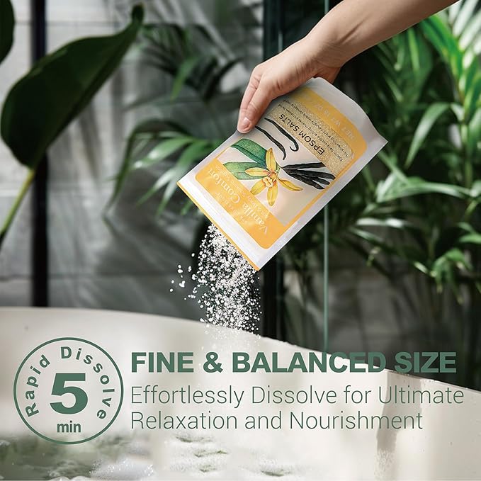 Epsom Salts for Soaking, Spa Luxetique Bath Salts for Women Gifts Set with Lavender, Vanilla and Coconut Scent Bath Set with Tea Tree Oil Gifts for Mom Mother's Day Gifts