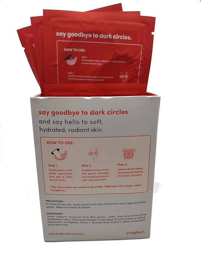 Eye Mask Under Eye Patches for Dark Circles and Puffiness Under Eye Mask for Refreshed and Brighter Eyes - Under Eye Patches for Dark Circles and Puffy Eyes -1 Count (20 pairs)