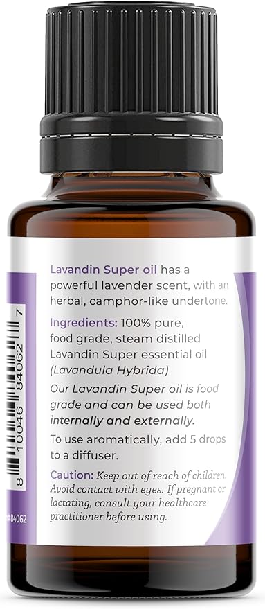 Viva Doria Lavandin Essential Oil, 100% Pure, Natural Essential Oil, Undiluted, for Aromatherapy | Food Grade, 15 mL (0.5 Fluid Ounce)