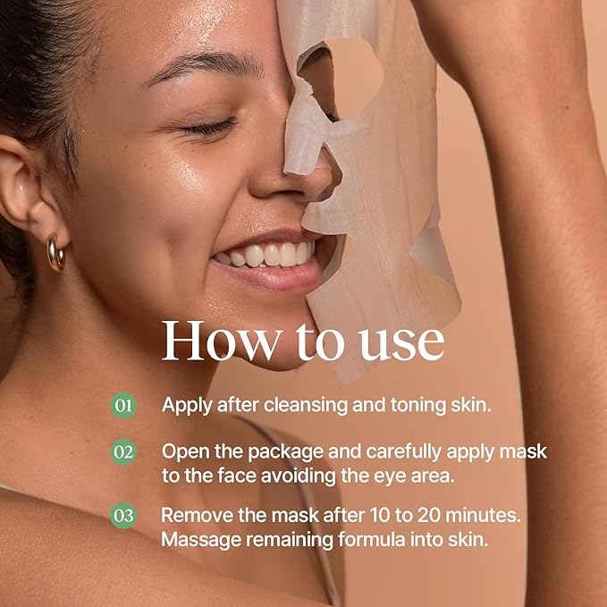 Kummerowia Striata Poresetting Cotton Mask, Pore & Sebum, Vegan, Korean Skin Care Face Mask 23g*5 sheets