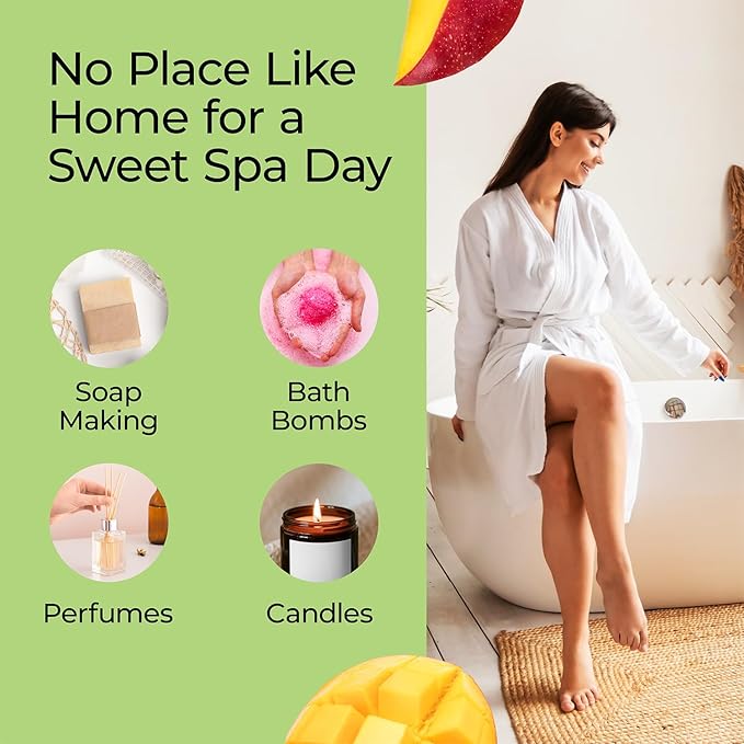 Good Essential 10 ml Mango Fragrance Oil for Diffuser, Soap, Candles, Room Spray, Lotions - 0.33 fl oz (10 ml) - Candle Fragrance Oil - Mango Scent for Body Butter