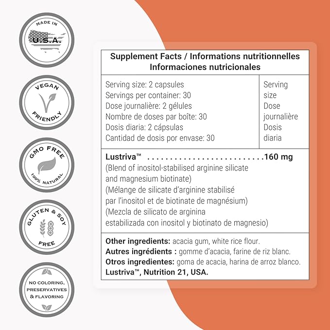 Supersmart - Hair Growth Booster 160mg per Day (Lustriva Supplement) - Biotin 40x More Soluble | Non-GMO & Gluten Free - 60 Vegetarian Capsules