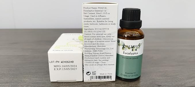 Eucalyptus Essential Oil 30ML, Pure Eucalyptus Essential Oils for Diffuser, Humidifier, Aromatherapy, Perfect for DIY Soap, Candle, Bath Bombs Making