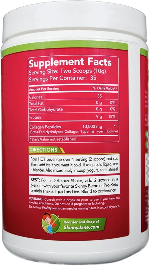 Premium Best Collagen Peptides Powder | Rejuvenates Skin | Healthy Hair and Nails | Supports Healthy Joints | Keto Friendly, Zero Carbs, Unflavored (35 Servings)