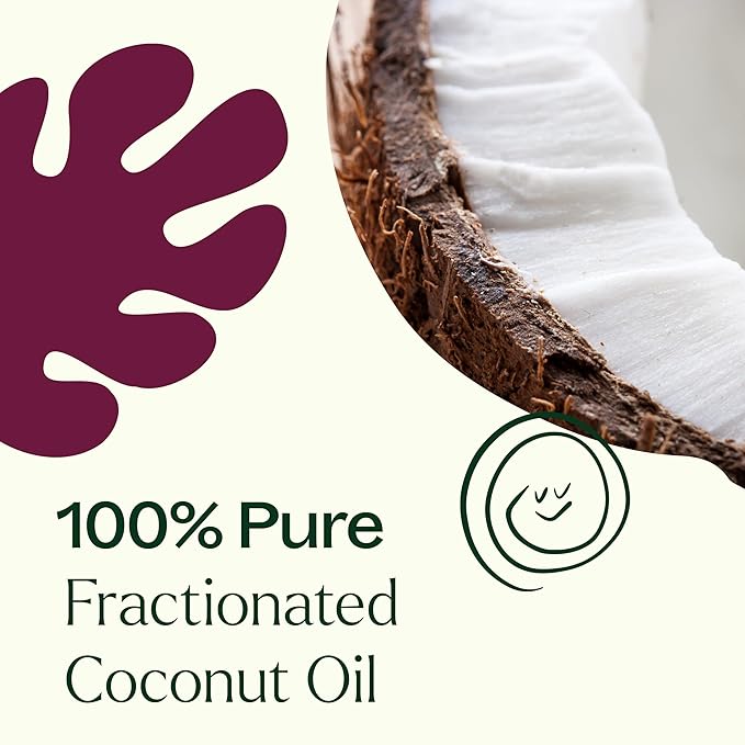 Plant Therapy Essential Oils Organic Fractionated Coconut Oil for Skin, Hair, Body 100% Pure, USDA Certified, Natural Moisturizer, Massage & Aromatherapy Liquid Carrier Oil 32 oz, Pump