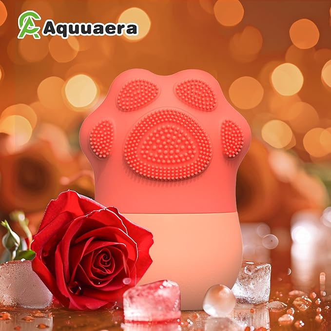 Ice Face Roller, Ice Mold for Face and Eyes,De-Puff Eye Bags,Reduce Migraine Pain,Reusable Massage Silicone Ice Mold Skin Care Tools(Pink)