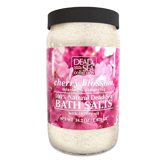 Dead Sea Collection Bath Salts Enriched with 3 pc-Eucalyptus - Cherry Blossom-Coconut-Natural Salt for Bath-Large 34.2 OZ.-Nourishing Essential Body Care for Soothing and Relaxing Your Skin and Muscle