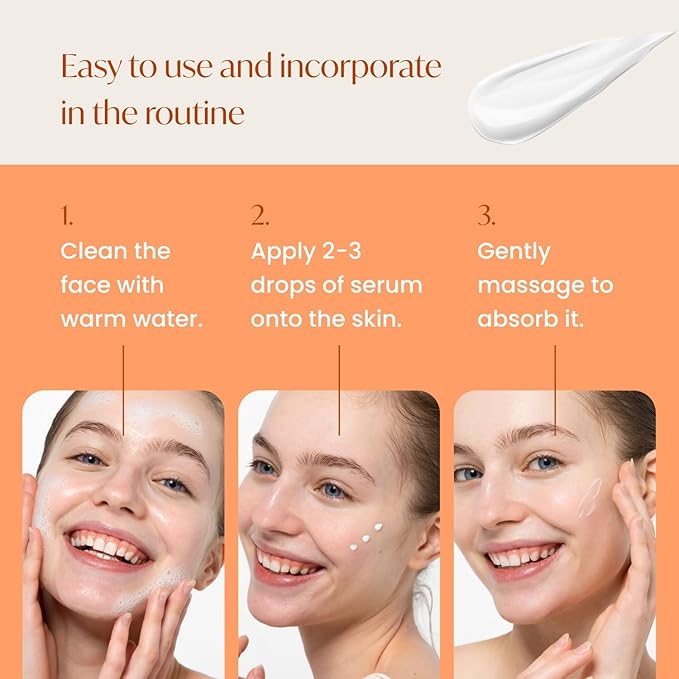 PLANTIFIQUE Korean Vitamin C Face Massage Serum and Gold Under Eye Patches for Puffy Eyes and Dark Circles 5 Pairs