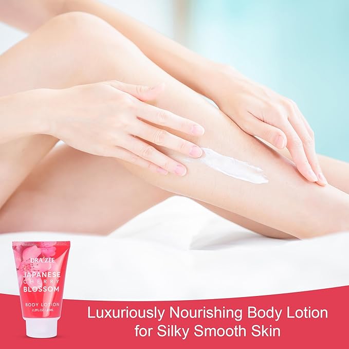 Draizee Mothers Day Gifts for Mom - 8 Pcs Luxury Cherry Blossom Scented Heel Shoe Design Bath and Body Spa Set-Self Care Package for Women - Spa Gift Baskets for Women, Presents for Mom, Body Care Set