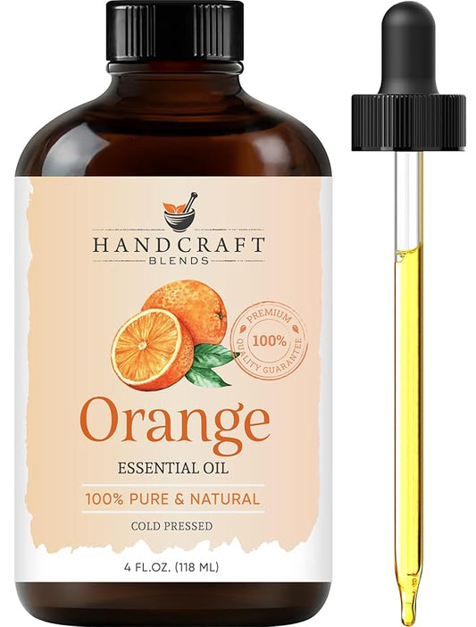 Handcraft Blends Orange Essential Oil - Huge 4 Fl Oz - 100% Pure and Natural - Premium Grade Essential Oil for Diffuser and Aromatherapy