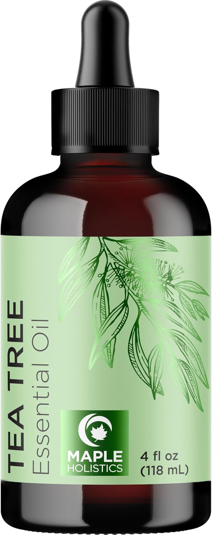 Pure Tea Tree Oil 4oz - Australian Tea Tree Essential Oil for Hair Nails and Skin- Aromatherapy Tea Tree Oil for Skin Dry Scalp Cleanser Nail Cleaner plus Purifying Humidifier and Diffuser Oil