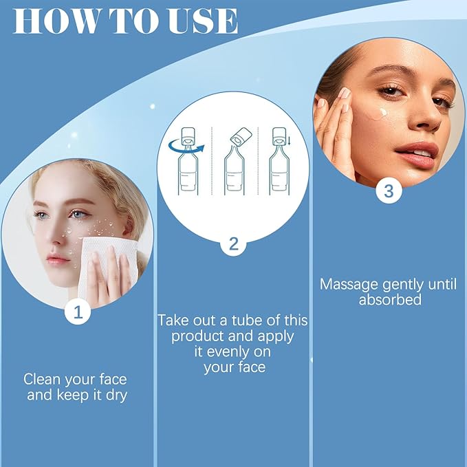 30PCS Hyaluronic Acid Tubes, 3% Hyaluronic Acid Serum Ultra-Hydrating Vials